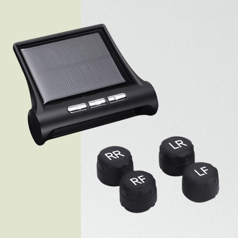 External Sensor Tyre Temperature Alarm 0.1-3.5 Bar Solar Power Warning System LCD Display Alarm Tire Pressure Sensor