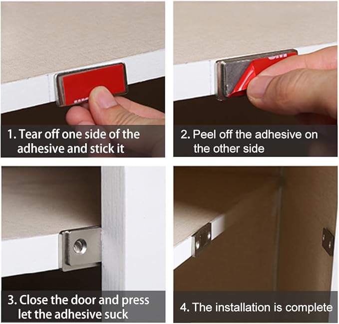 Ultra-Thin Invisible Cabinet Door Magnets Cabinet Magnetic Door adhesive pad