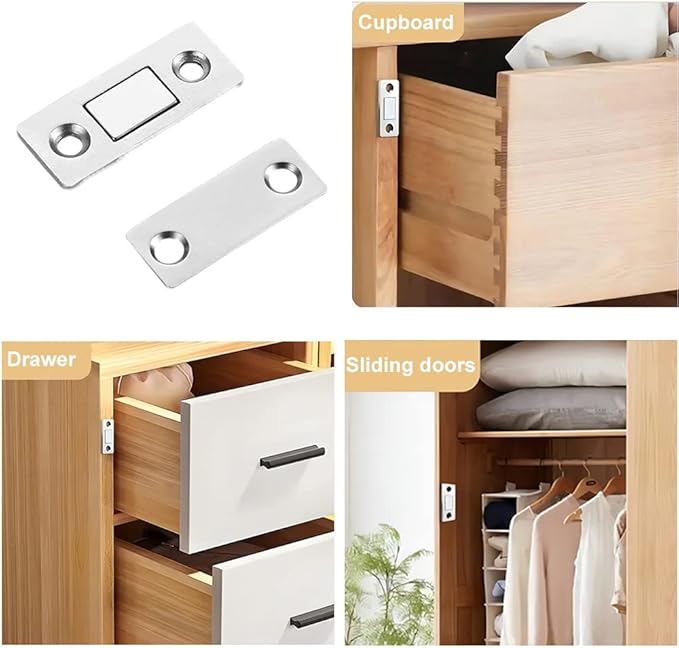 Ultra-Thin Invisible Cabinet Door Magnets Cabinet Magnetic Door adhesive pad