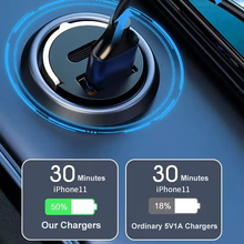 200W Car USB Charger Super Charge USB-A USB-C Cigarette Lighter Adapter Hidden Phone Charger