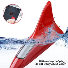 Universal Car Shark Fin Antenna Roof Tail Modification Light with Solar LED Light Car Antenna Driving Safety Warning Light