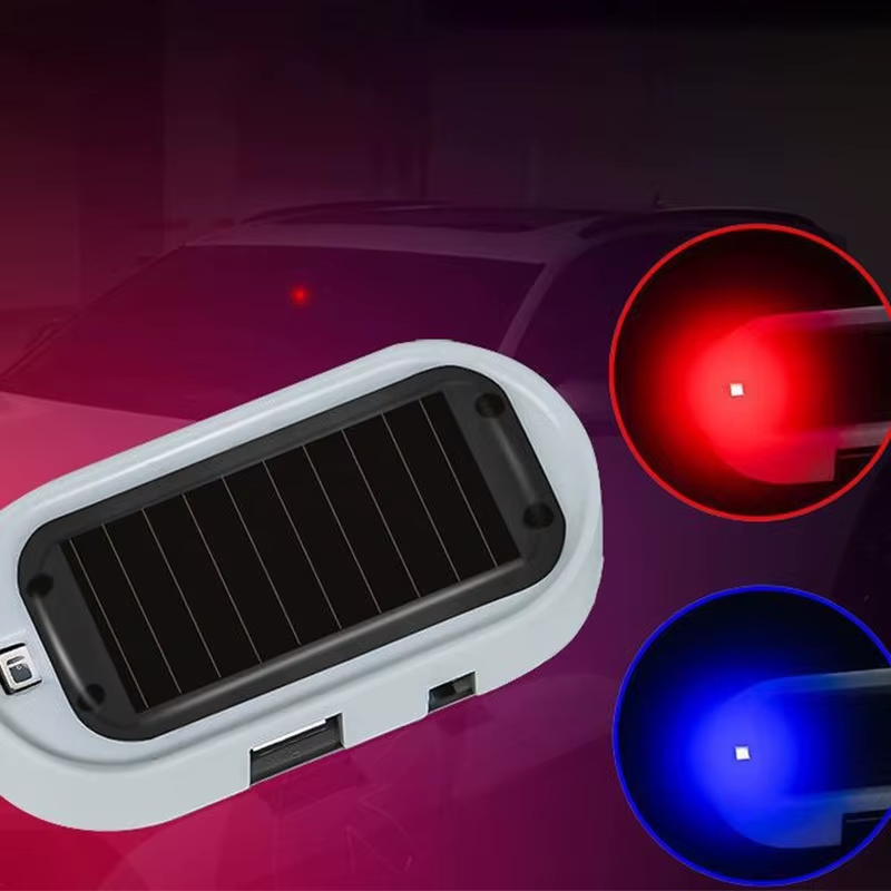 Car Fake Security Light Solar Powered Simulated Dummy Alarm Wireless Warning Anti-Theft Caution Lamp LED Flashing Imitation