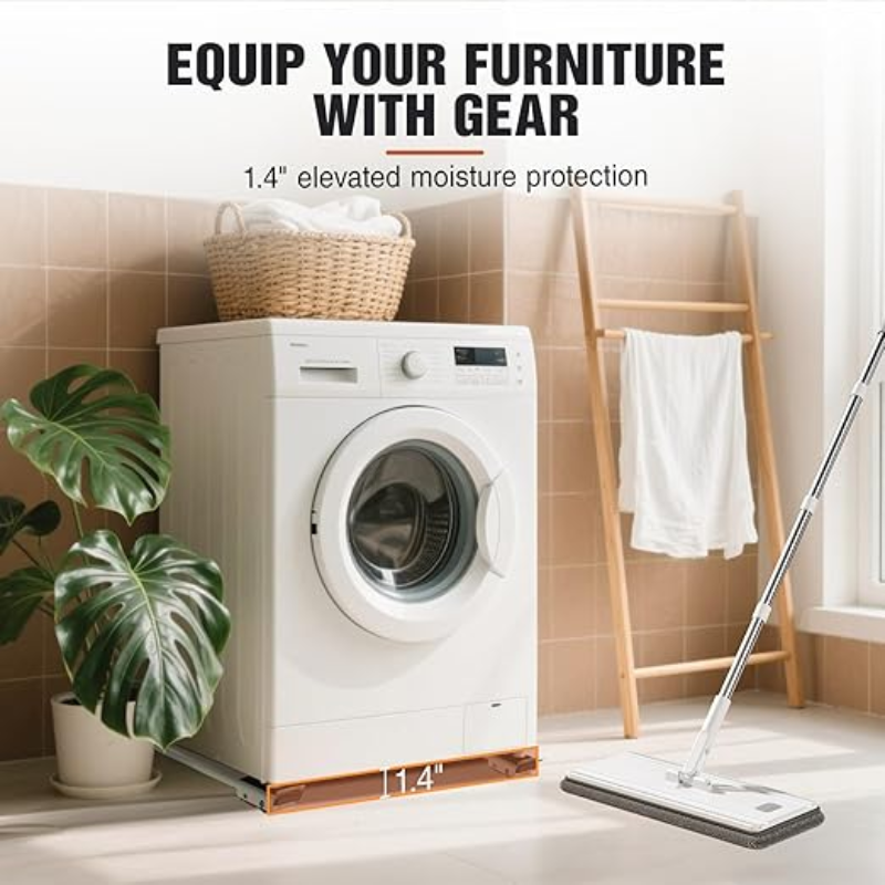 REDCAMP 2 Packs Extendable Furniture Appliances Rollers, Mobile Washing Machine Base for Kitchen, 660LBS Load Bearing
