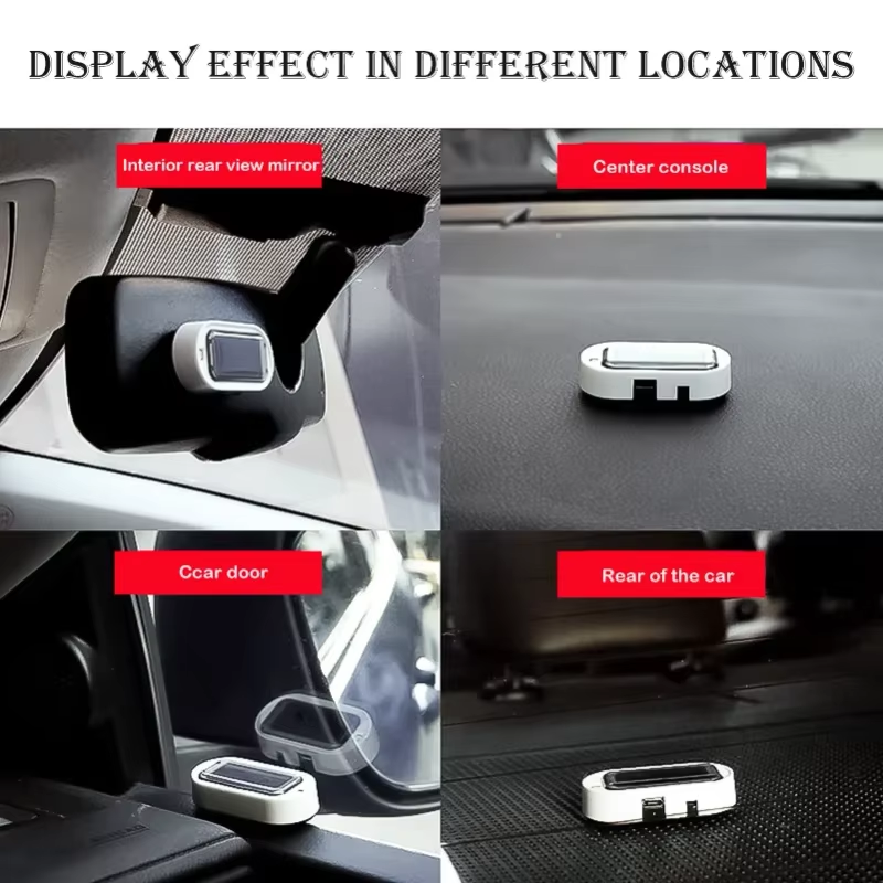 Car Fake Security Light Solar Powered Simulated Dummy Alarm Wireless Warning Anti-Theft Caution Lamp LED Flashing Imitation