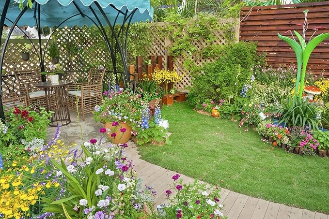60+ Variety Mixed Flower Seeds – Colorful Wild Garden Mix for Pollinators & Easy Growing