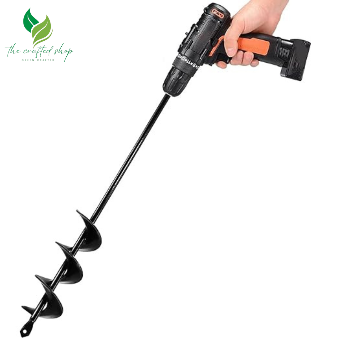 Auger Drill Bit for Planting 1.6x16.5inch Extended Length Garden Auger Spiral Drill Bit for Planting Bulbs Flowers,Post Hole Digger