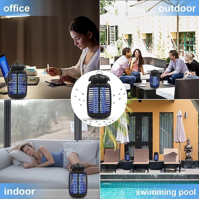 Bug Zapper Outdoor Electric Mosquito Zapper with 15W Bulb, 100-120V, Instant Killing Grid, Ideal for Indoor Use, Patio, Garden, Backyard, Home