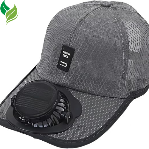 Cap with Solar Fan – UV Protection Wide Brim Mesh Cap, Solar & USB Powered for Outdoor, Heat Relief
