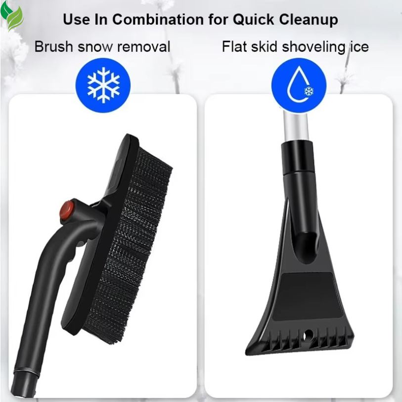Extendable Car Snow Shovel & Ice Scraper – Detachable Windshield Snow Brush Winter