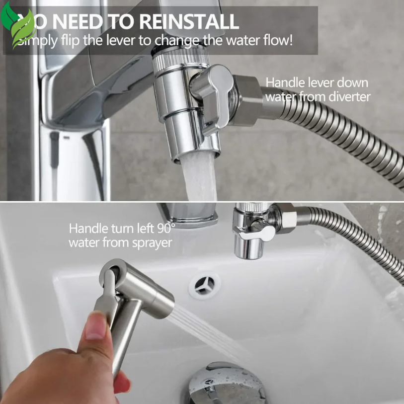 Faucet Switch Adapter – 2-Way Sink Diverter Valve for Kitchen & Bathroom