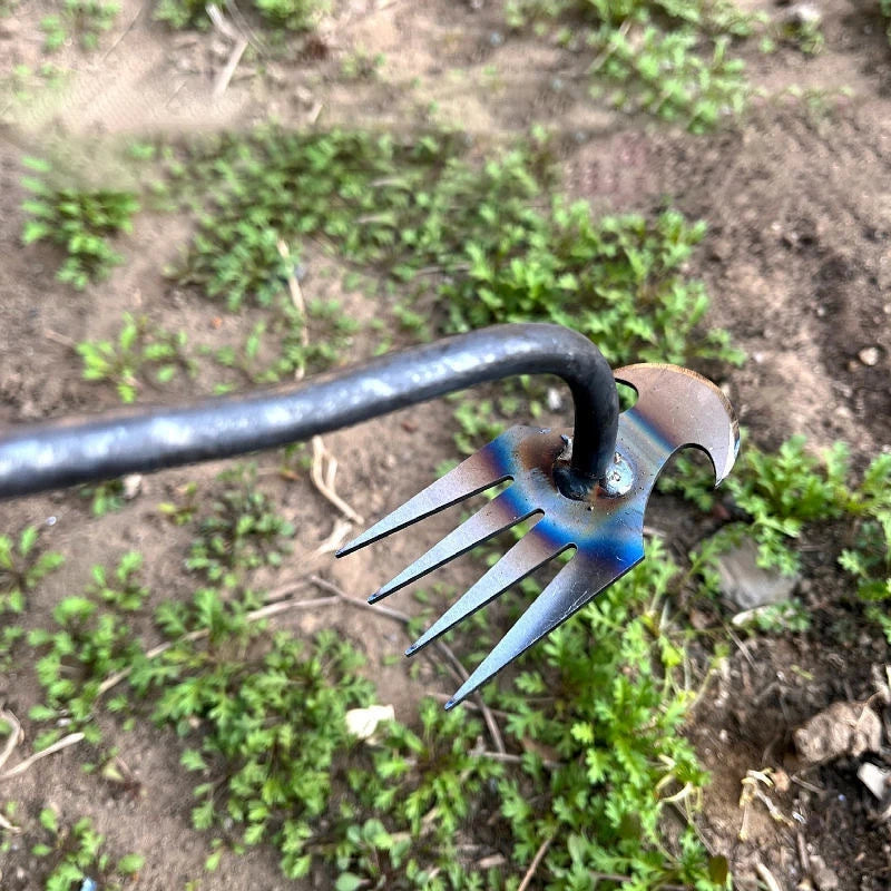 Garden Loose Soil Rake & Weeding Tool – Dual-Use Cultivator for Beds, Pots & Paths
