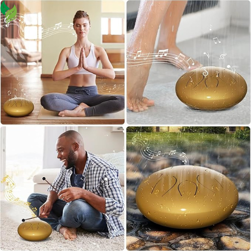 Steel Tongue Rain Drum , Waterproof for Outside, Mini Hand Yard Rhythm for Outdoor Garden Symphony