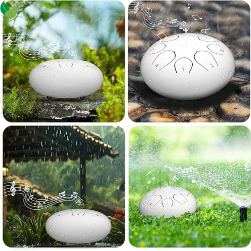 Steel Tongue Rain Drum , Waterproof for Outside, Mini Hand Yard Rhythm for Outdoor Garden Symphony