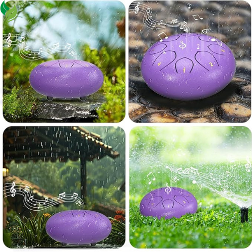 Steel Tongue Rain Drum , Waterproof for Outside, Mini Hand Yard Rhythm for Outdoor Garden Symphony