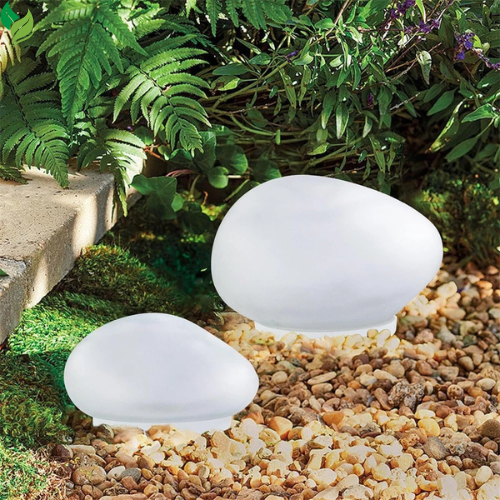 Solar Lights, Pebbles, Outdoor Waterproof Landscape Night Lights for Garden Paths