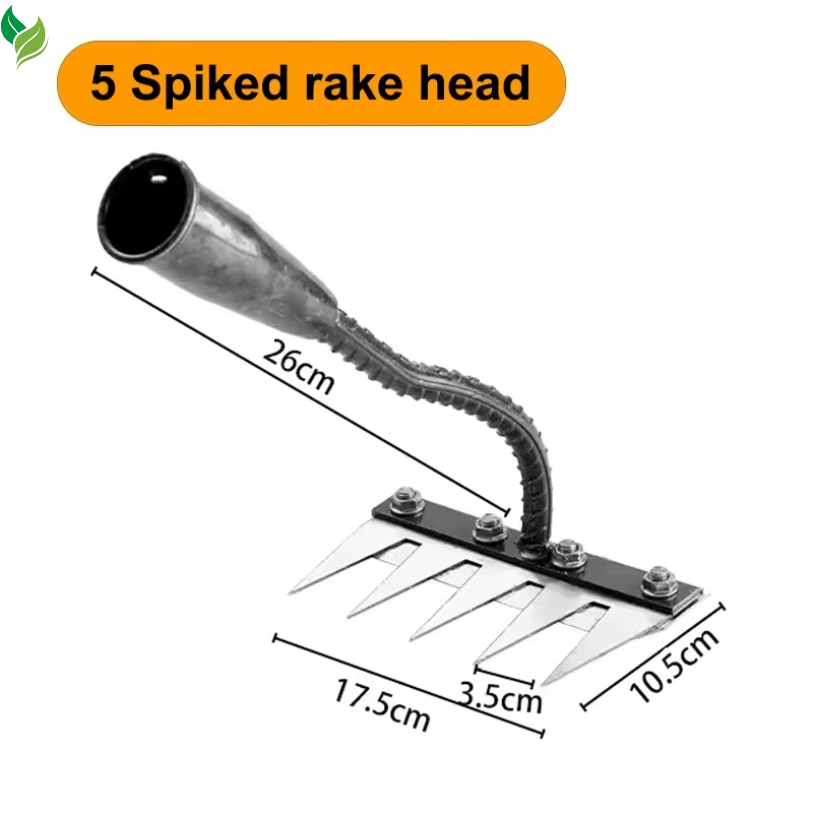 Heavy Duty Garden Hoe Rake Tool for Weeding & Soil Loosening – 5/6/7/8 Teeth Steel Cultivator Farming Hand Tool