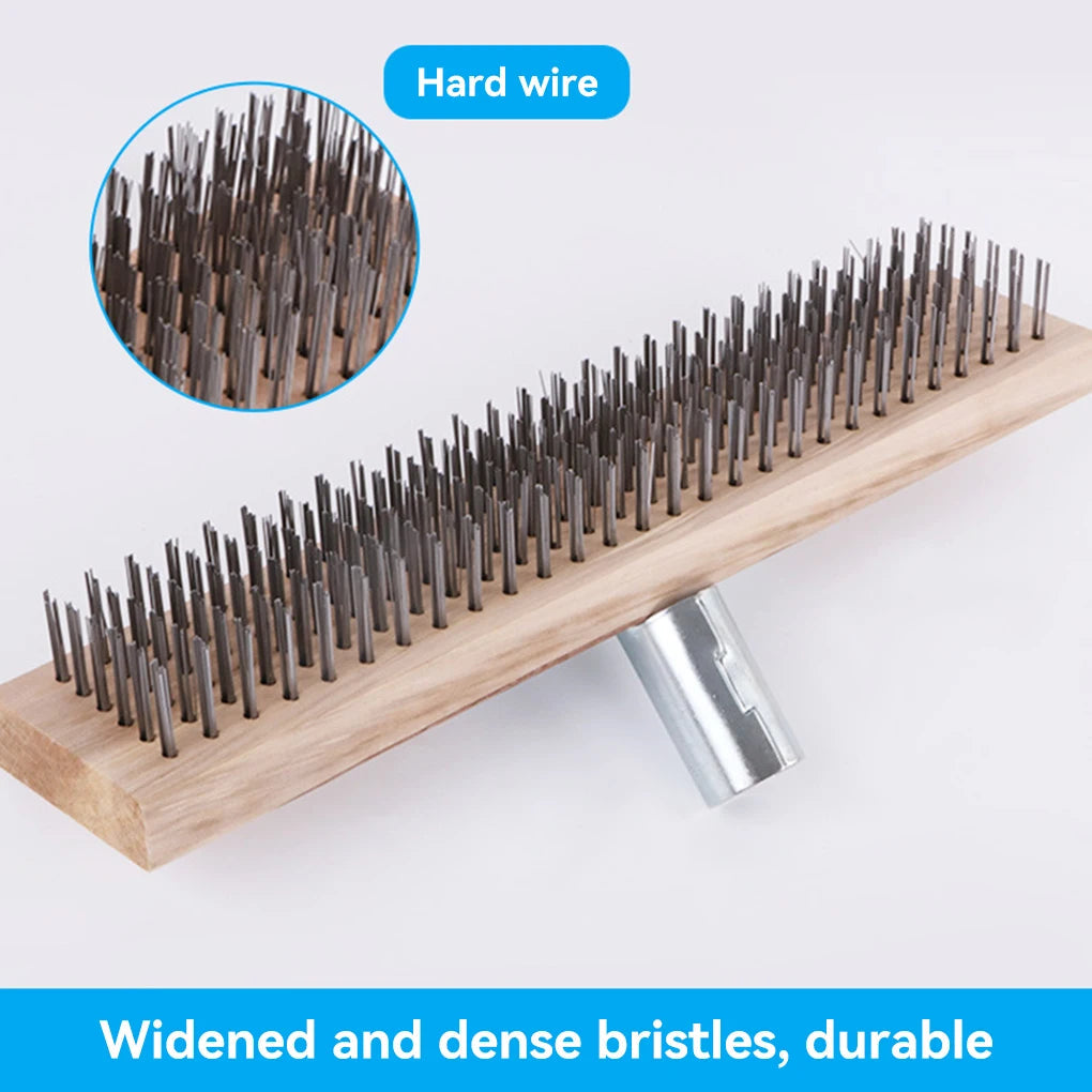 Long Handle Wire Brush – Heavy-Duty Rust, Paint & Grime Remover for Metal & Outdoor Surfaces
