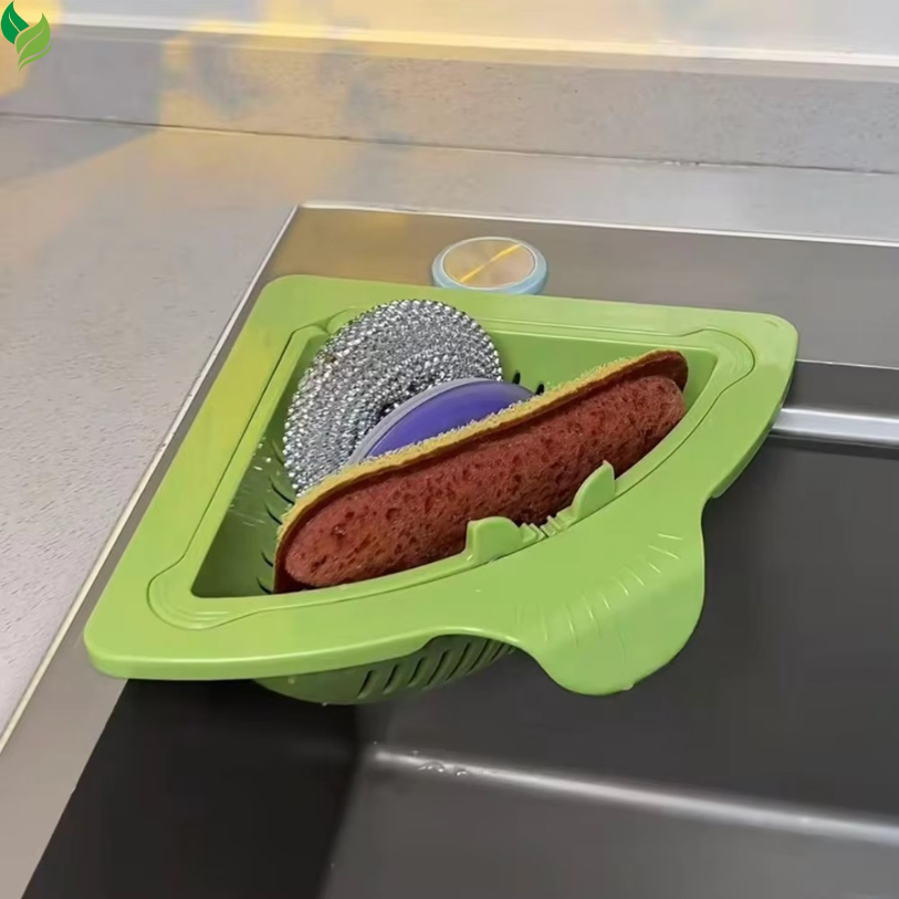 Magnetic Sink Drain Basket – Triangle Vegetable & Fruit Draining Basket with Food Waste Filter