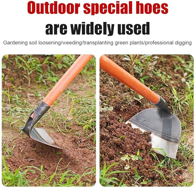 Manganese Steel Garden Hoe – Heavy-Duty Weeding & Tilling Tool for Tough Soil