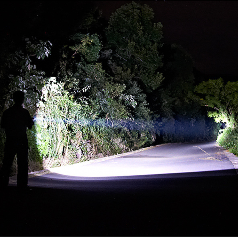 Outdoor Tactical Flashlight Baseball Bat with Safety Hammer