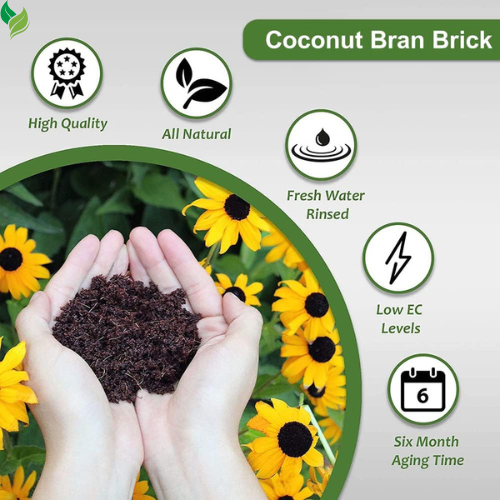 Premium Coco Coir Brick, High Nutrient 100% Organic for All Plants Gardening