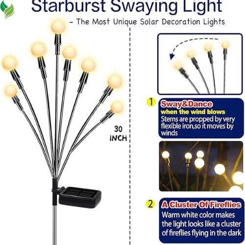 Solar Garden Lights - Solar Outdoor Lights, Yard Patio Pathway Decoration