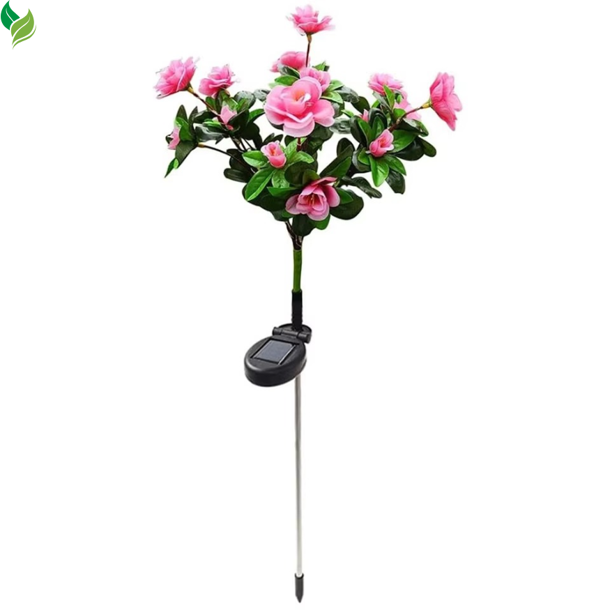 Solar Azalea Flower LED Garden Lights – Waterproof Outdoor Solar Stake Pathway Lighting