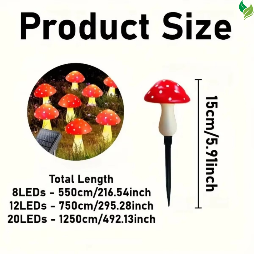 Solar Mushroom Garden Lights – Cute Waterproof LED Decor