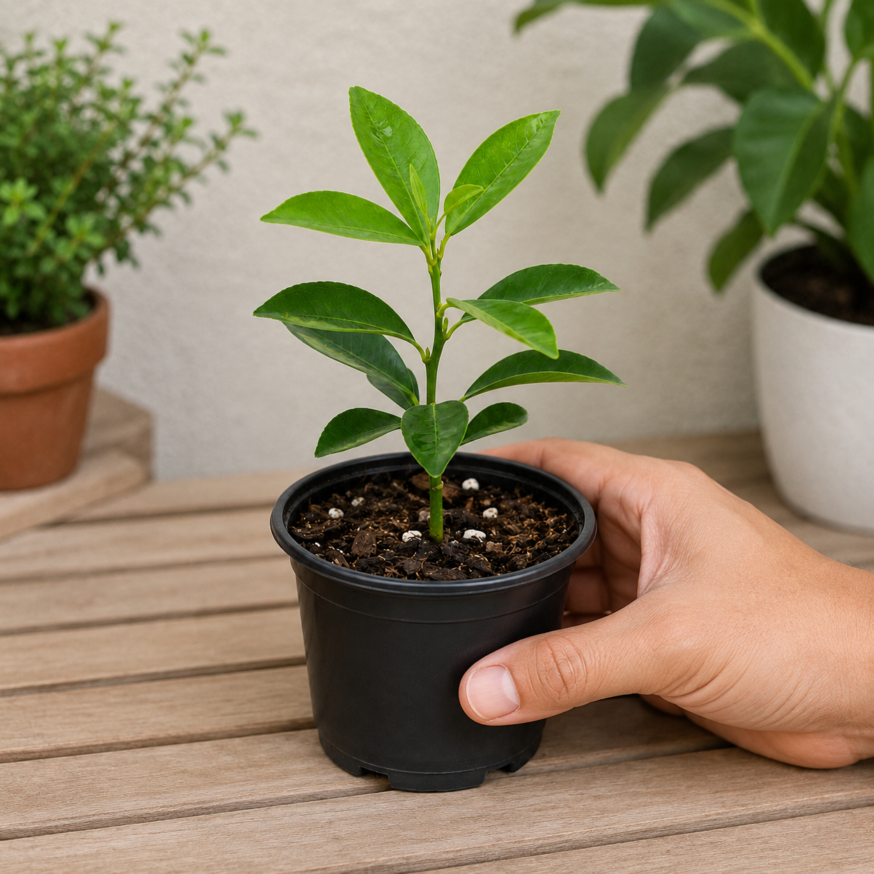Young calamondin live plant for a home garden