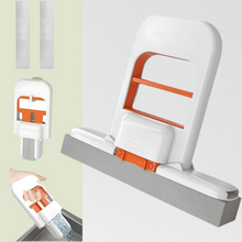 Mini Foldable Desktop Mop, Portable Self-Squeeze Short Mop
