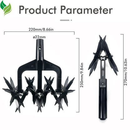 2-IN-1 Garden Tool: Rotary Cultivator & Deep Soil Aerator – Heavy-Duty & Anti-Wear Design