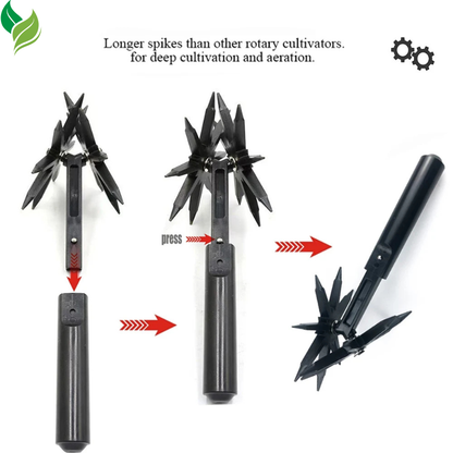 2-IN-1 Garden Tool: Rotary Cultivator & Deep Soil Aerator – Heavy-Duty & Anti-Wear Design