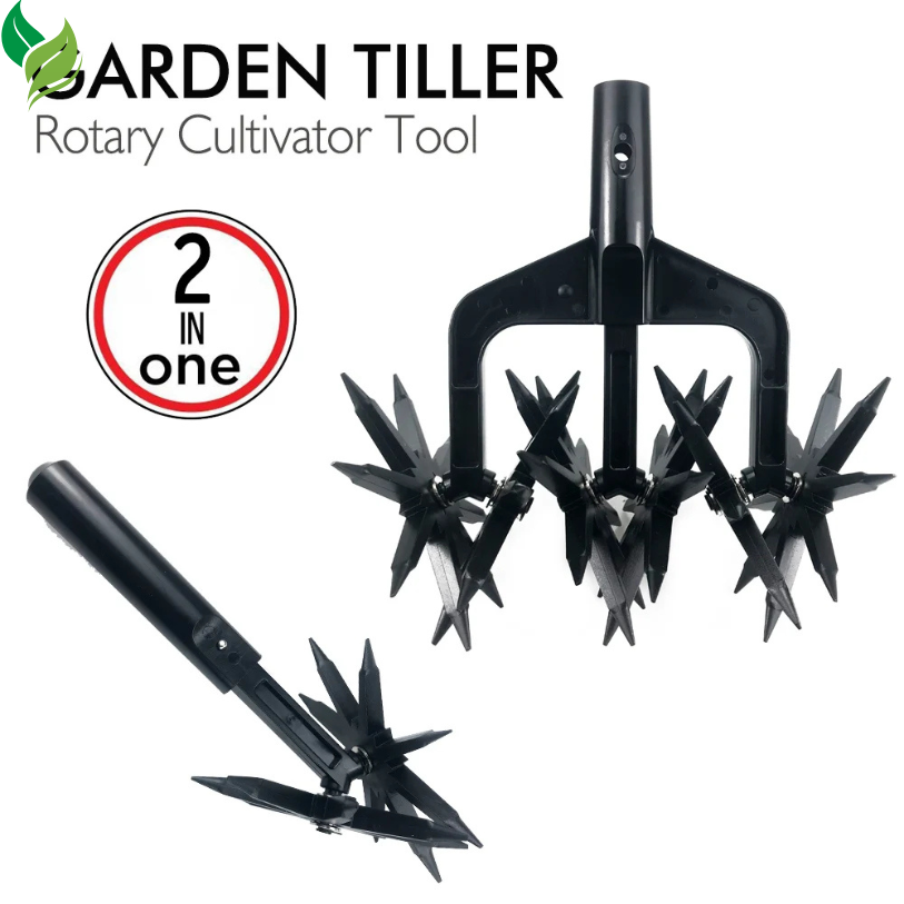 2-IN-1 Garden Tool: Rotary Cultivator & Deep Soil Aerator – Heavy-Duty & Anti-Wear Design