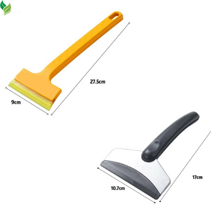 2PCS Multifunctional Car Snow Scraper – Glass Defrosting & Ice Removal Shovel Winter Cleaning Tool