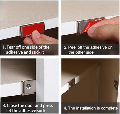 Ultra-Thin Invisible Cabinet Door Magnets Cabinet Magnetic Door adhesive pad