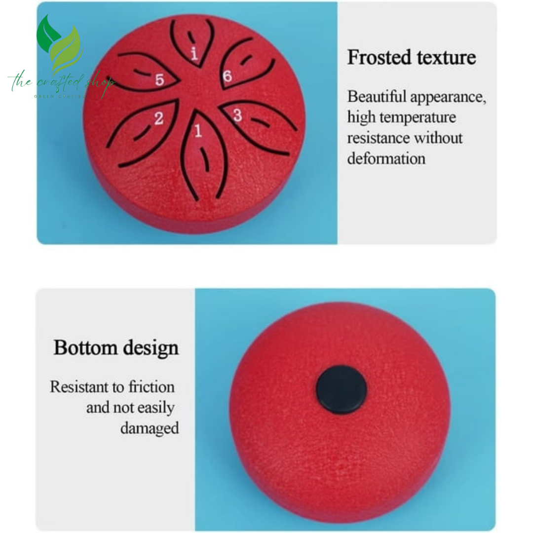Steel Tongue Drum- 3 Inch 6 Notes Rain Drum for Garden, Waterproof Rain Drum for Outside