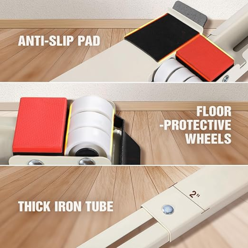 REDCAMP 2 Packs Extendable Furniture Appliances Rollers, Mobile Washing Machine Base for Kitchen, 660LBS Load Bearing