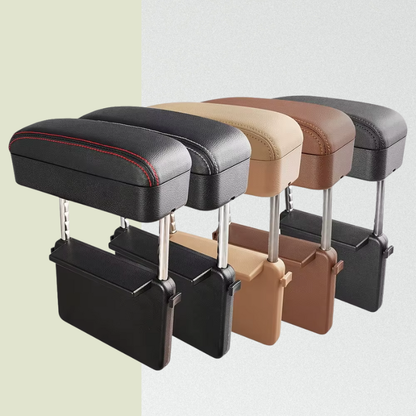 Universal Leather Car Armrest Box Front Seat Gap Organizer with Cup Holder Storage Interior Car Accessories