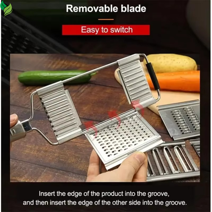 4-in-1 Vegetable Slicer – Stainless Steel Shredder & Cutter Multi-Purpose Kitchen Tool