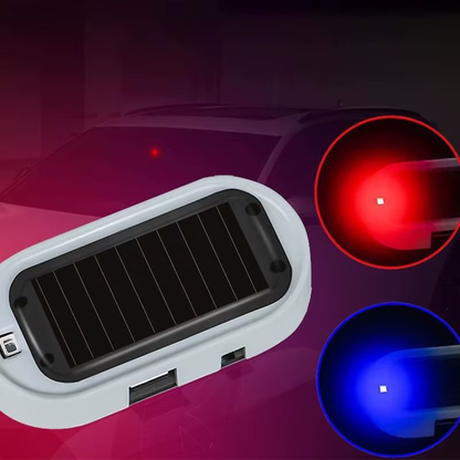 Car Fake Security Light Solar Powered Simulated Dummy Alarm Wireless Warning Anti-Theft Caution Lamp LED Flashing Imitation