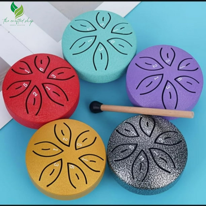 Steel Tongue Drum- 3 Inch 6 Notes Rain Drum for Garden, Waterproof Rain Drum for Outside
