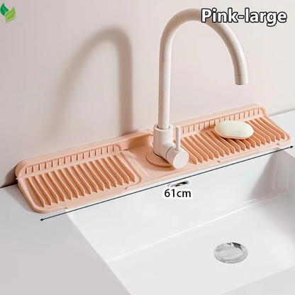 Drying Pad Faucet Mat Silicone Water-absorbent Draining Mat Wear Resistant Countertop Protector Quick-drying Sink Mat