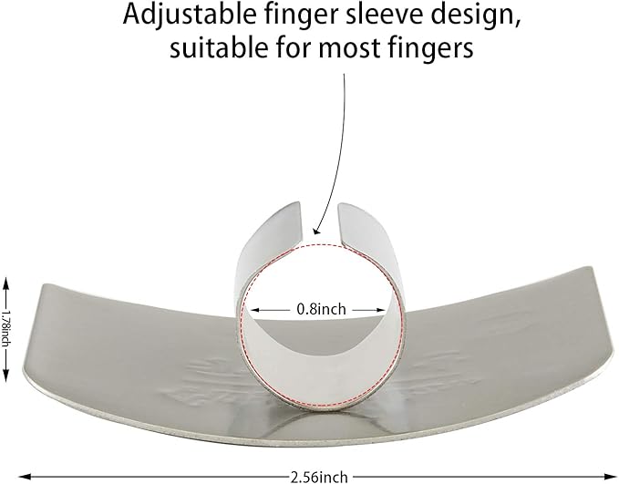 2 Packs Stainless Steel Finger Guards ,Cutting Knife Cutting Protector ,Kitchen Tool Guard Finger Protector