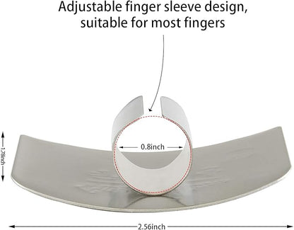 2 Packs Stainless Steel Finger Guards ,Cutting Knife Cutting Protector ,Kitchen Tool Guard Finger Protector