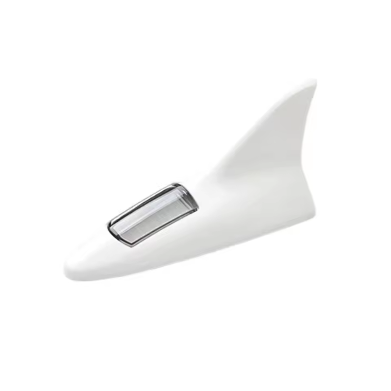 Universal Car Shark Fin Antenna Roof Tail Modification Light with Solar LED Light Car Antenna Driving Safety Warning Light