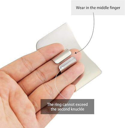 2 Packs Stainless Steel Finger Guards ,Cutting Knife Cutting Protector ,Kitchen Tool Guard Finger Protector