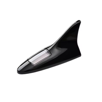Universal Car Shark Fin Antenna Roof Tail Modification Light with Solar LED Light Car Antenna Driving Safety Warning Light