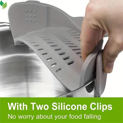 Adjustable Clip-On Pot Strainer – Kitchen Strainer for Pots, Pans & Bowls