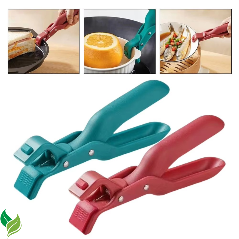 Anti-Scald Dish Plate Gripper Clip – Heat Resistant Tongs for Hot Plates & Bowls (1/2 PCS)