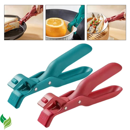 Anti-Scald Dish Plate Gripper Clip – Heat Resistant Tongs for Hot Plates & Bowls (1/2 PCS)